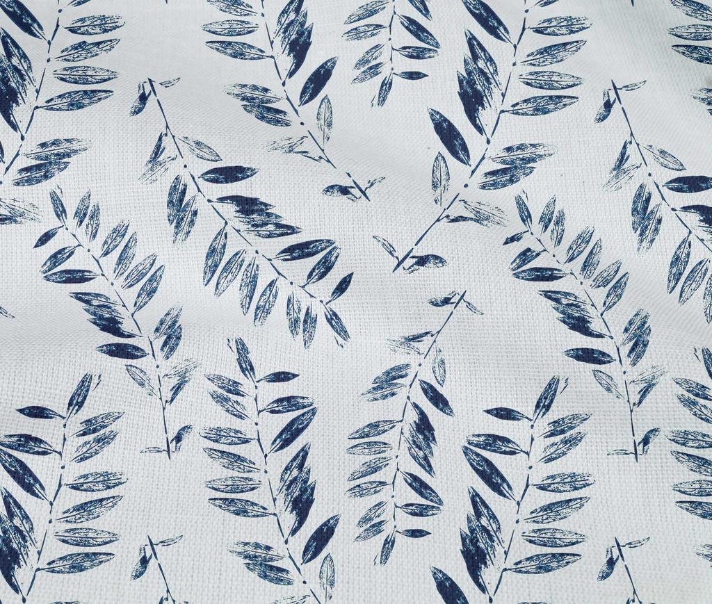oneOone Cotton Flex Light Dusty Blue Fabric Leaves Diy Clothing Quilting Fabric Print Fabric By Yard 40 Inch
