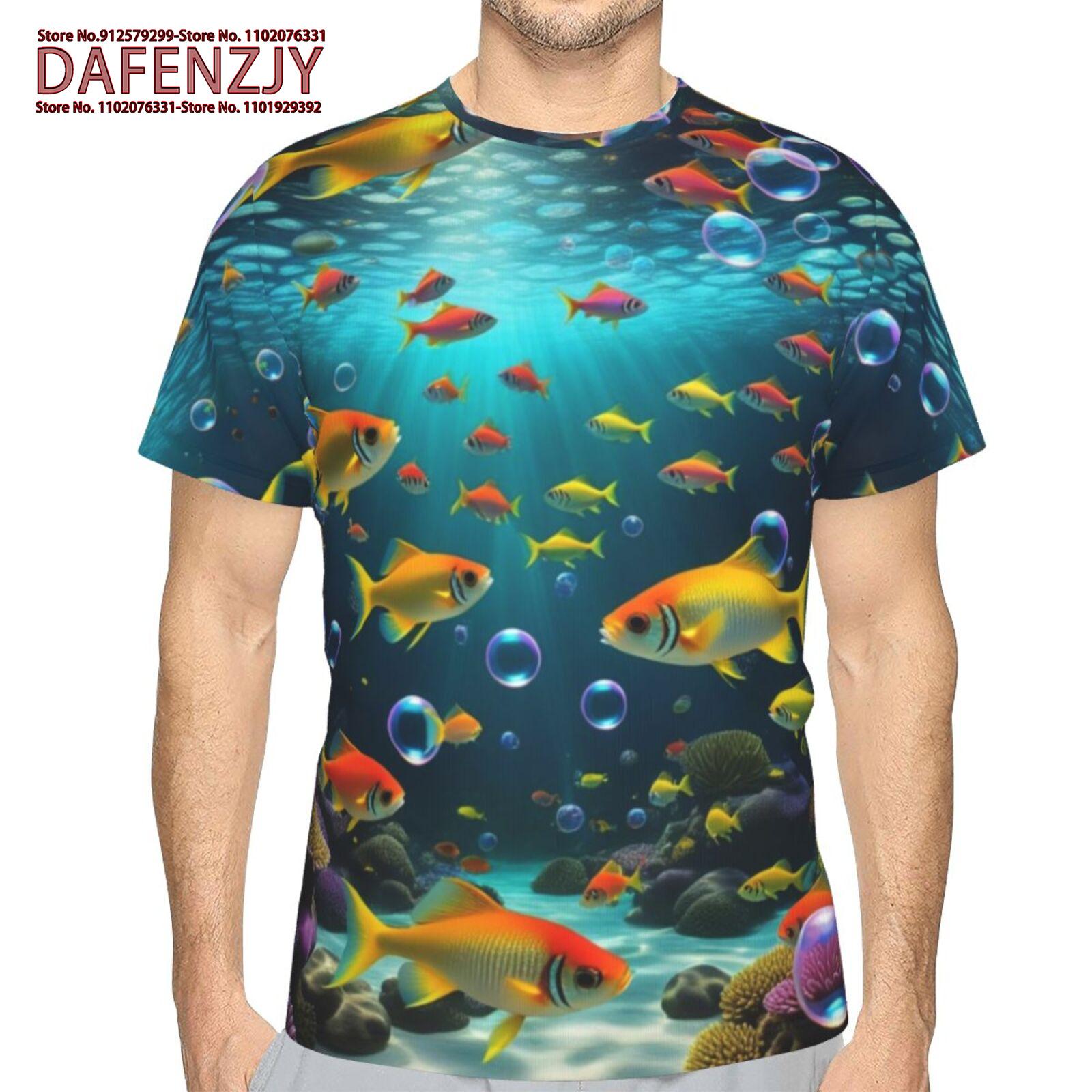 

Модна чоловіча футболка з 3D візерунком «Короп-риба» з принтом «Вовк» і короткими рукавами. Літня футболка в стилі хіп-хоп, повсякденний пуловер XXXL