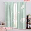 2pcs,2D Plane Printing Popular Curtain Panels Pale Blooms Versatile 100% Polyester (without Rod) Gifts Ldeal for Bedroom, Living
