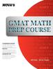 The GMAT Math Prep Course Book