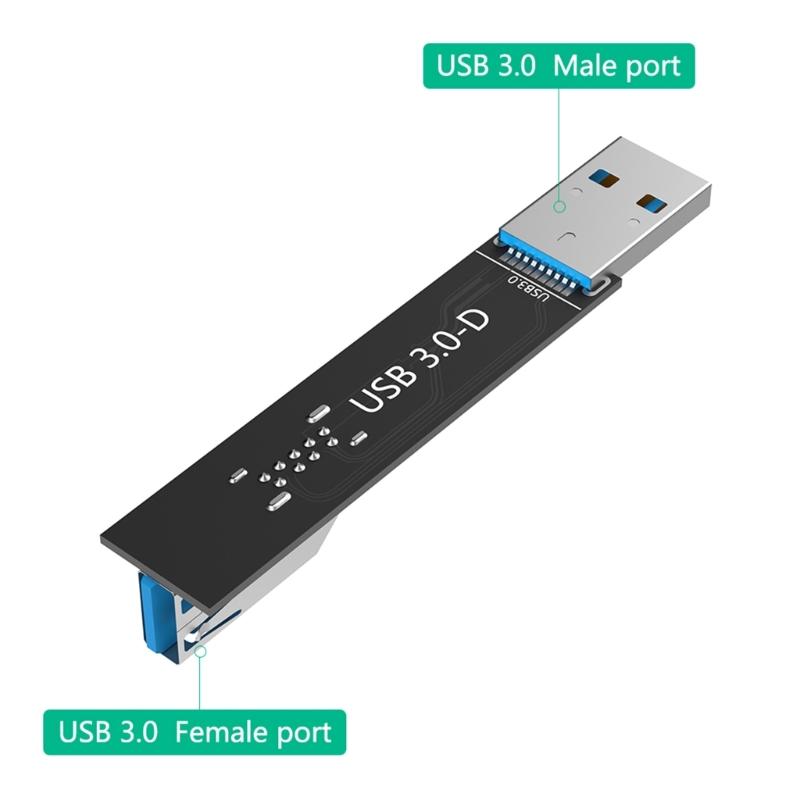 USB3.0 D Expansion Card D Type Male to Female Connector Plug Adapter For Wide Compatibiliy Computer Connection USB3.0-D