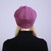 New Pattern Pure Color Cashmere Fashion Keep Warm Ma'am Peaked Cap 2018 Winter Knitting Soft Rabbit Hair Line Cap for Women Girl
