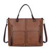 Women Vintage Zipper Rivet Pocket Casual Single Shoulder Bag
