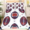 Boys Rugby Sports Duvet Cover Queen Football Bedding Set Ball Sport Comforter Cover Black Tie Dye Quilt Cover With 2 Pillowcases