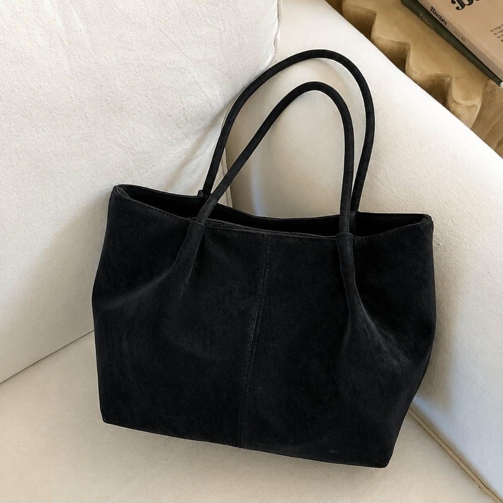 Weiche Handtasche mit großem Fassungsvermögen Leder-Shopper Unterarmtasche Vielseitige Wildleder-Umhängetasche Für den Freizeitgebrauch