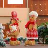 Christmas Retractable Biscuit Doll Christmas Couple Doll Pose for A Gift