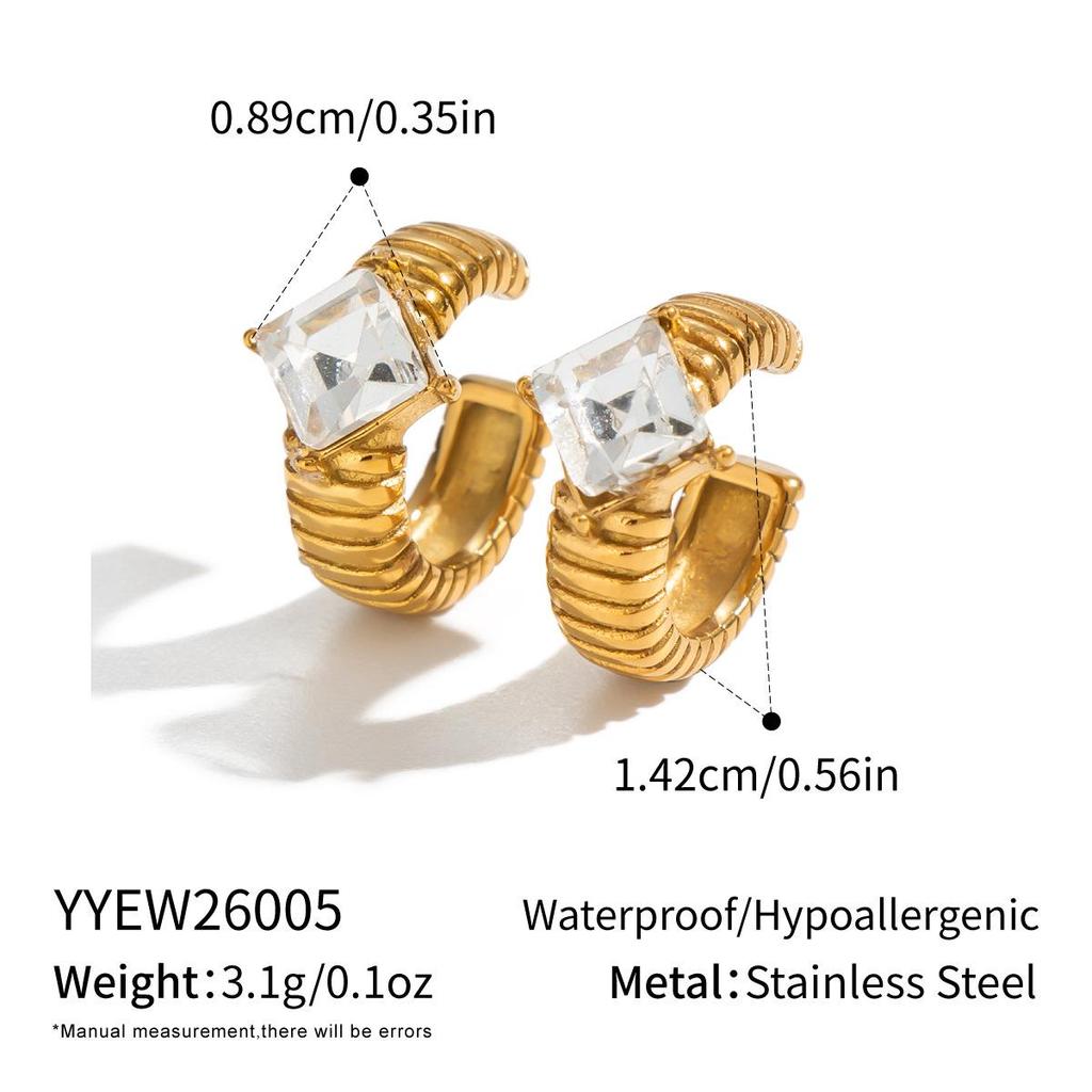 Xia Ling 18K Gold Stainless Steel No-Piercing Ear Cuff Earrings - European & American Style