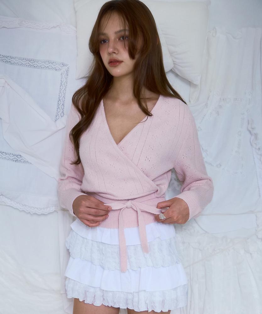 ROSEFRANTZ Muse Wrap Rib Knit [Pink]
