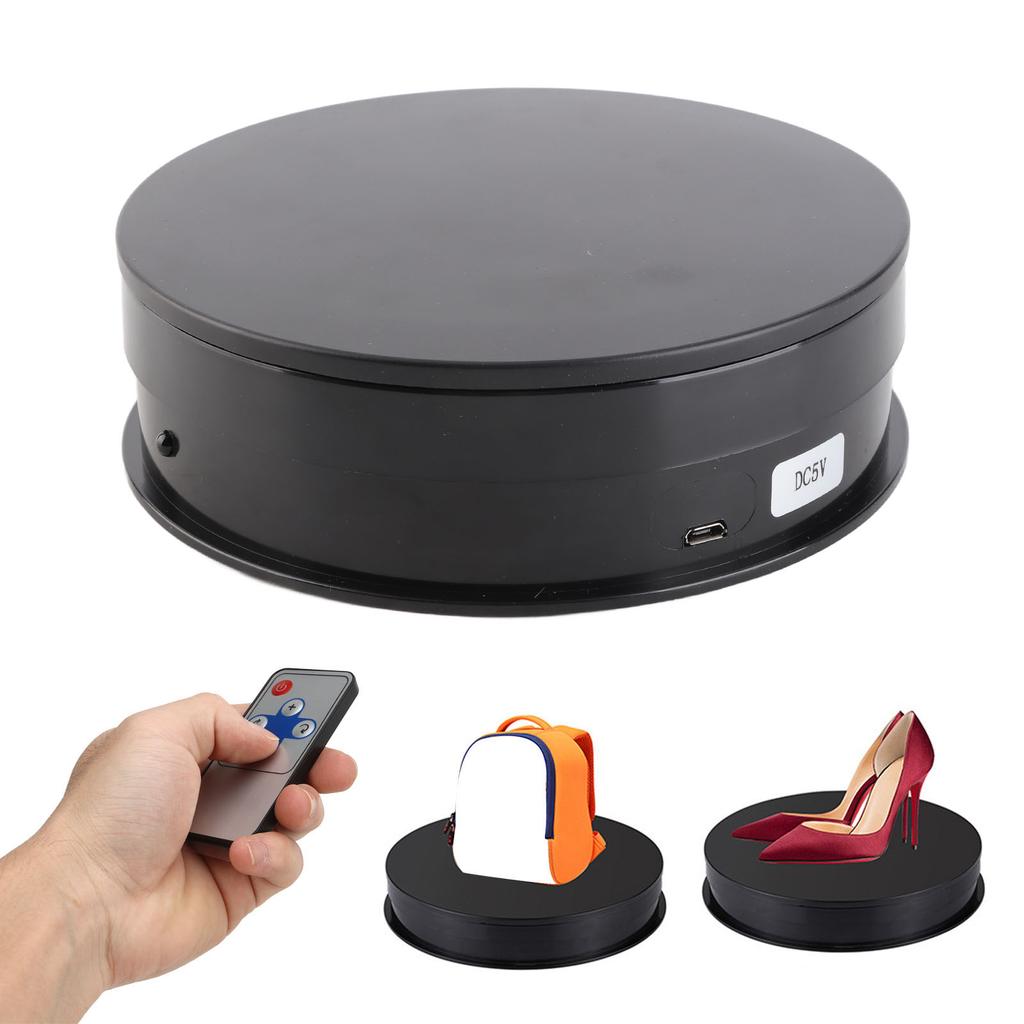 Still Turntable 15cm Remote Control Speed Electric Rotating Turntable Display Stand Photography Video Shooting Props
