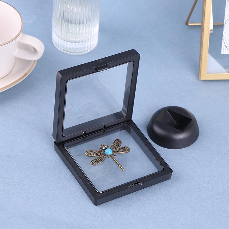 9*9*2Cm Black Pe Film Hanging Jewelry Display Suspension Box Ring Elastic Film