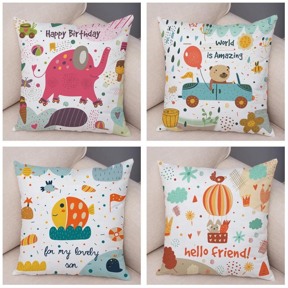 Cute Cartoon Animal Decorative Pillowcase Office Living Room Car Ornaments Home Pillowcase