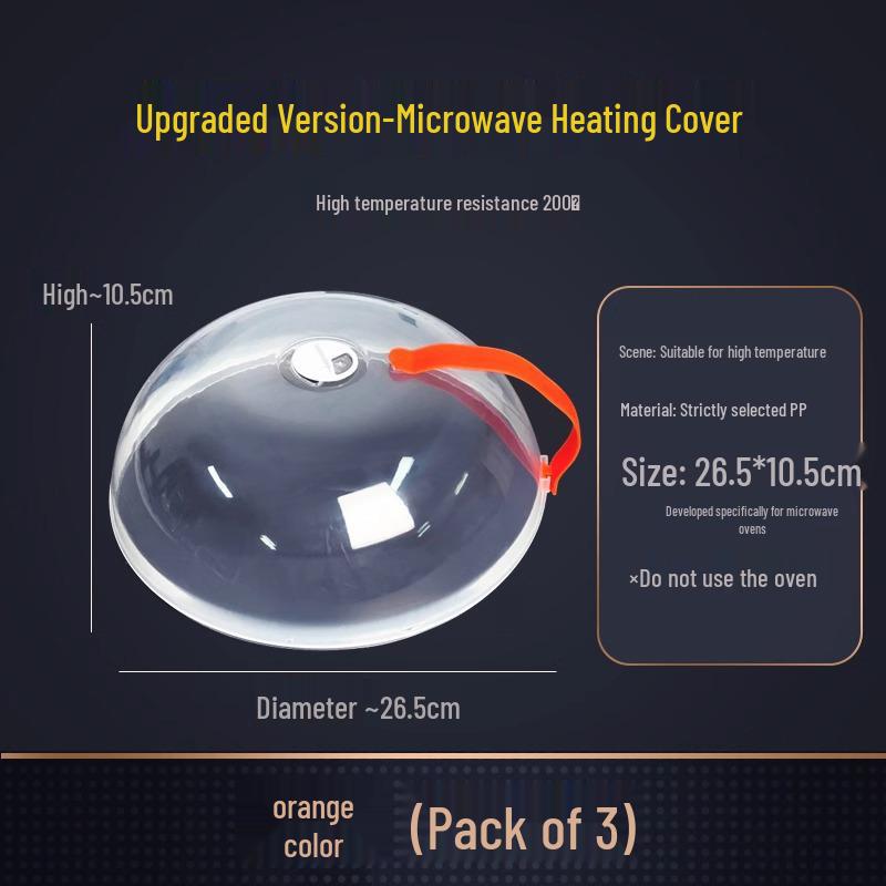 Transparent Microwave Splatter Cover - Heat Resistant, Dustproof, Anti-Oil Shield for Hot Dishes