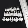Stainless Steel Heart Lock Pendant for DIY Necklaces & Bracelets - Couple's Fashion Accessory