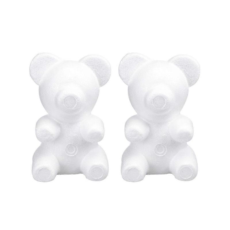 2pcs Valentine's Day Bear DIY Craft Funny Animal Bear Model Party Adornment (20cm Sitting Bear)
