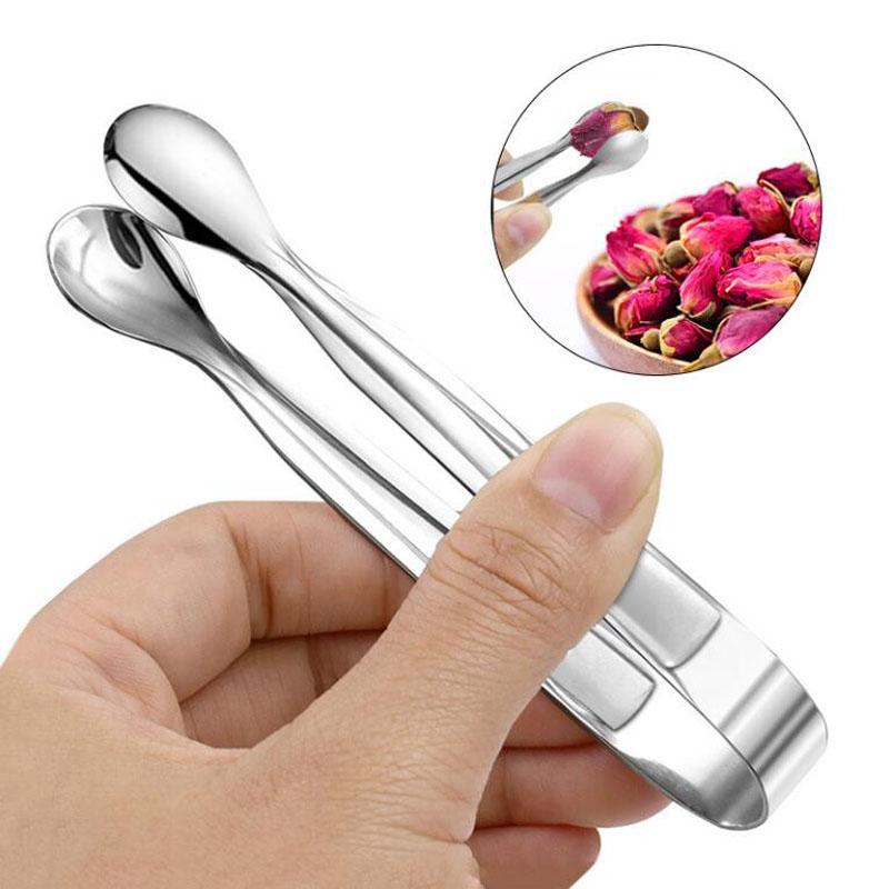 304 Stainless Steel Serving Tongs Appetizer Tongs Mini Tongs for Ice Cube Cheese Dessert Sugar Ice Tongs