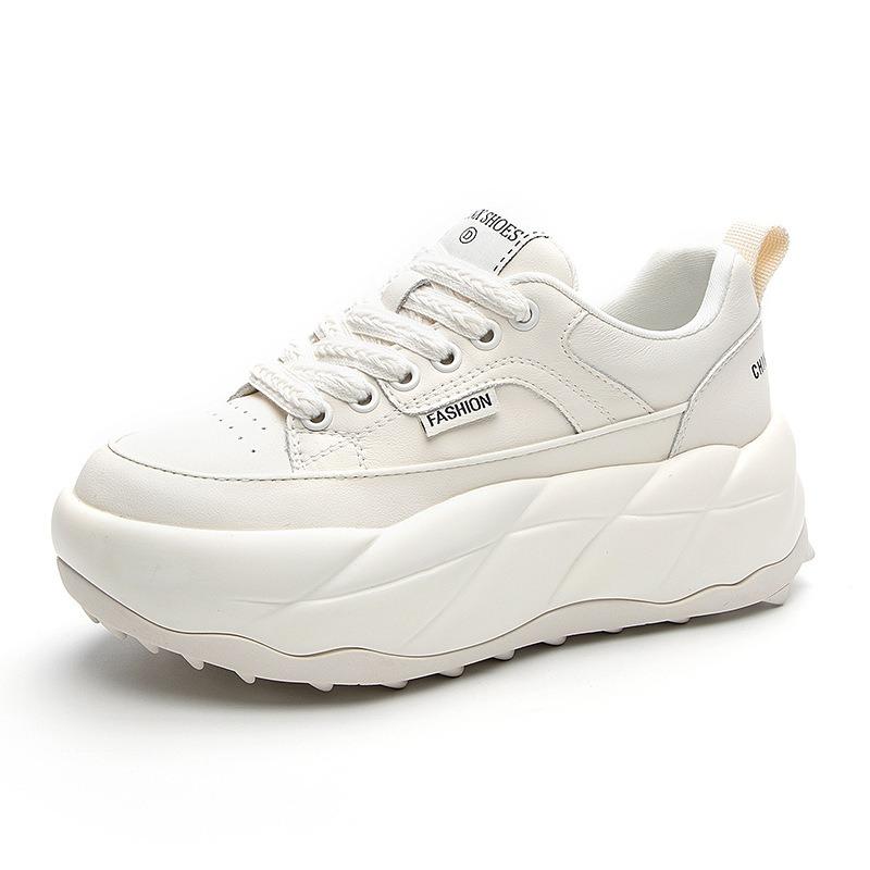 

Leather white shoes women s spring new trendy student running sports casual board shoes 40 білий