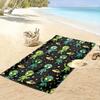 Playful cosmic alien adventure Print beach towel, quick drying, suitable for travel, outdoor sports, jogging, the beach and swimming, gift