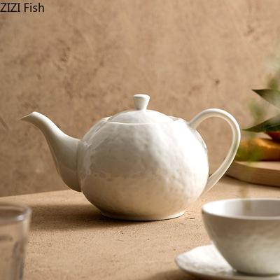 Bílá porcelánová konvička Restaurace Longjing Pu'er Čajovar Kreativní keramická Kung Fu čajová souprava Domácí čajové obřadní doplňky