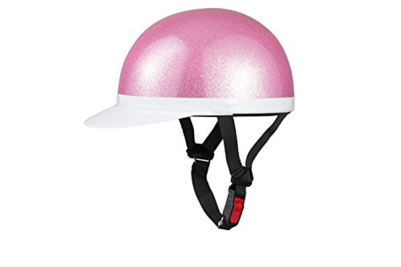 Bike Parts Center Half White Pink One Size Fits Most Circumference 710904 Helmet, Brim, Glitter, (Head 57cm-59cm)