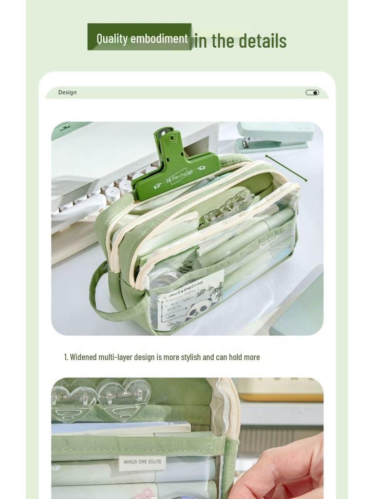 2024 Clear Ita Bag Pencil Case: High-End Korean Stationery Box for Girls
