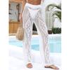 Women's Wide-leg Pants, Straight-leg Pants, Sexy Woven Mesh Casual Pants
