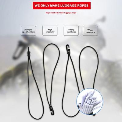 5pcs Heavy Duty 26cm Elastic Rope With 1 Hooks Flexible Latex Strap High Toughness Long Bungee Cords for Camping Carts Bikes