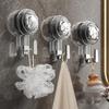 Powerful Suction Cup Hooks Traceless Heavy Duty Robe Towel Hook Keys Clothes Bag Hanger Hook Bathroom Kitchen Organizer Hook