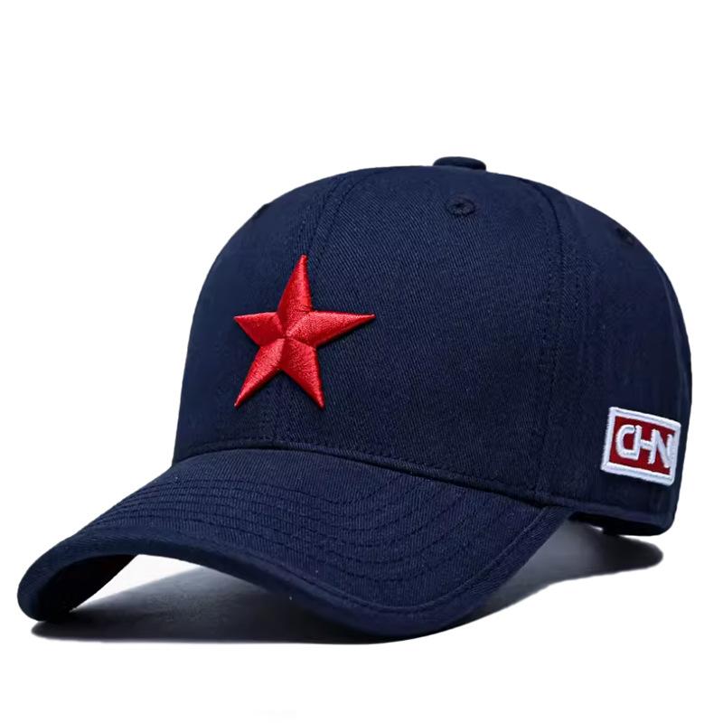 New Hat Men's and Women's Casual Sunscreen Baseball Cap Hard Top Personalized Embroidery Chinese Style Pentagram Cap