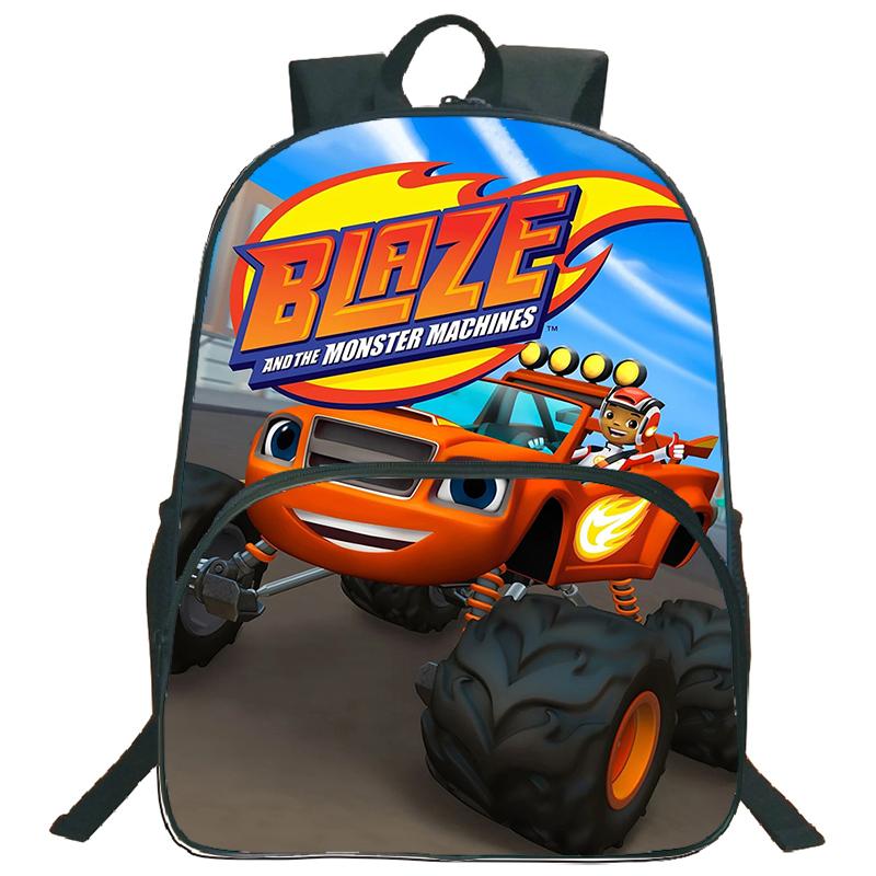 Blaze And The Monster Machines Children's Backpack Schoolbag Boys Girls Backpack Students Large Capacity Travel Bookbag Mochila