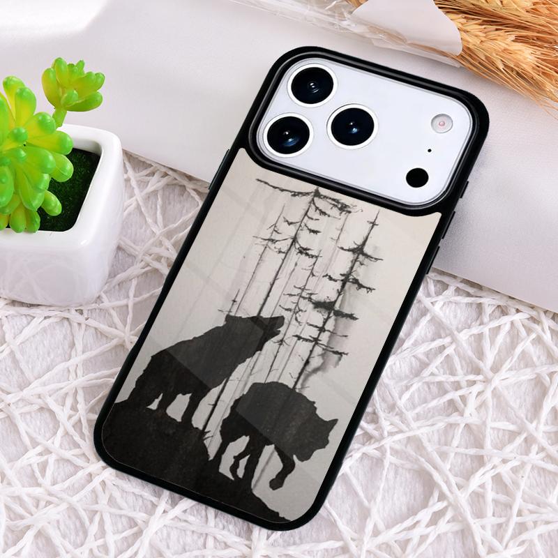 Wild Forest Animal Shockproof Phone Case for iPhone 17 Air 16e 15 11 12 14 13 Pro Max Cover Coque