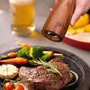 2pcs Adjustable Wood Salt and Pepper Grinder Set Manual Pepper Bottle  Household