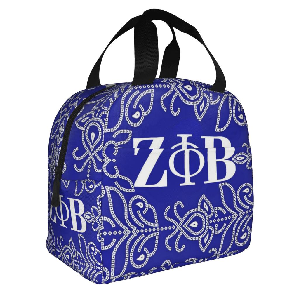 Zeta Phi Beta Sorority Logo Insulated Lunch Bags for School Office Greek Letter1920 Leakproof Thermal Cooler Bento Box Women Men