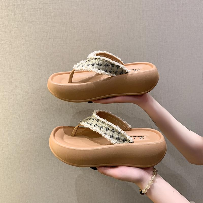 Summer Women Platform Flip Flops Slippers High Heel Sandals Flip-flops Pumps EVA Wedge Shoes Outside Casual Zapatillas De Mujer