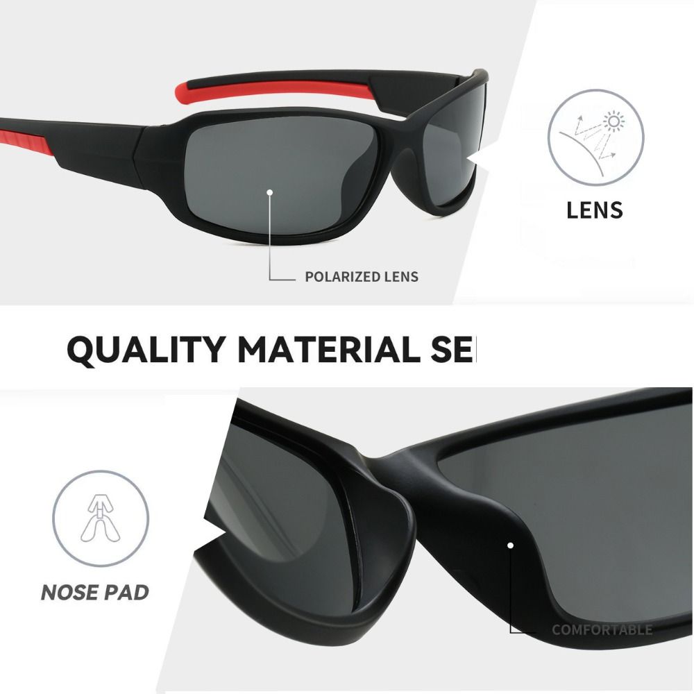 High Quality Classic Sunglasses Anti-Glare UV400 Protection Fishing Sunglasses Sport Design Lightweight Men's Shades Sport