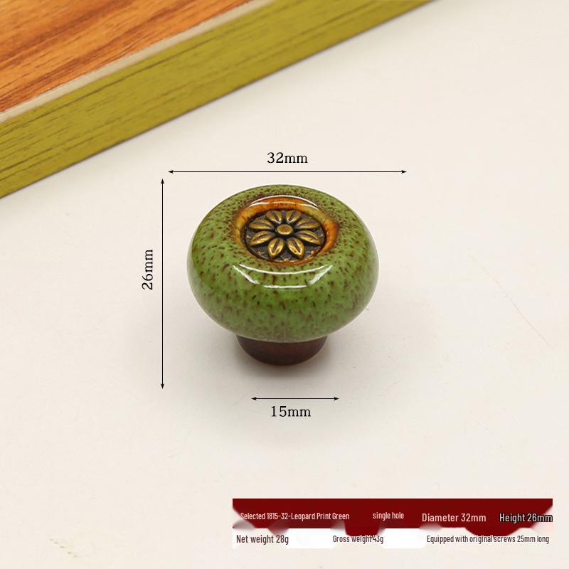 Круглая керамическая ручка для детских шкафов и ящиков - Дизайн без сверления