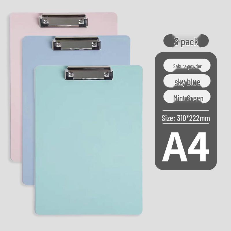 A4 Hardboard Writing Pad Clipboard with Paper Clip - Office Supplies