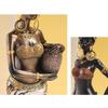 62KD African Woman Statue Retro Exotic Tribal Lady Desktop Ornament Resins Sculpture