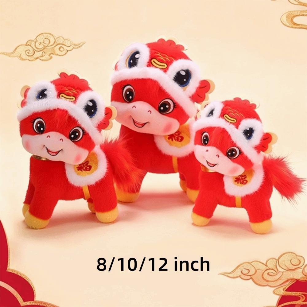 Stuffed Mascot Horse Plush Toys New Year Festival Pony Decor Cute Koi Lucky Horse Doll