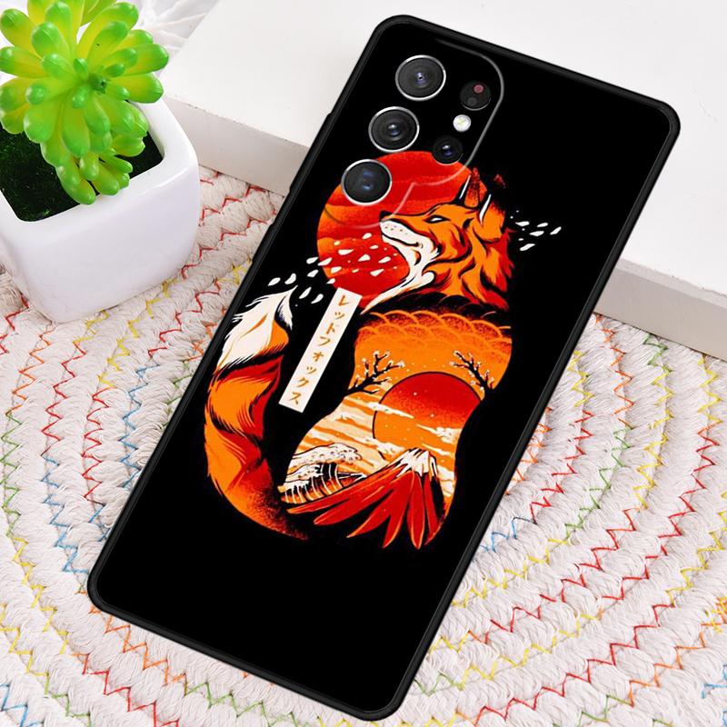 Japanese Style Anime Fox soft Silicone Phone Case For Samsung Galaxy note 10 pro S26 S25 S24 S23 S22 S21 Plus S25Ultra Cover