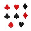 8Pcs Poker Embroidery Patches Spades Poker Red Heart Iron On Patches DIY Clothes Applique
