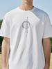 Geometric Pattern Printed Cotton Tshirt Unisex Fashion Casual Comfortable Sports Round Neck Short Sleeve Tee