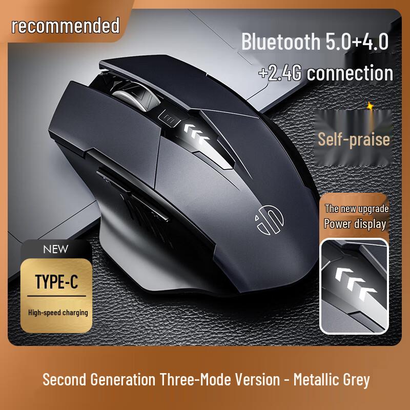 INPHIC A-Series Tri-Mode Wireless Rechargeable Silent Mouse