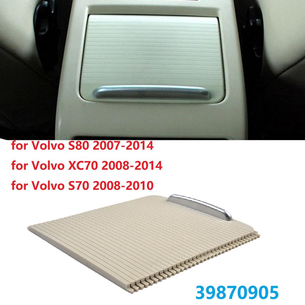 Consola Central Delantera del Coche Portavasos Tapa Deslizante con Persianilla 39870904 39870905 para Volvo S80 S70 V70 XC70 Beige/Negro