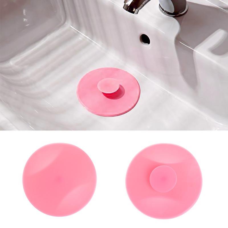 Shower Drain Stopper Floor Drain Rubber Circle Silicone Plug for Shower Bathtub Plug Bathroom Leakage-proof Drain Sink Basin