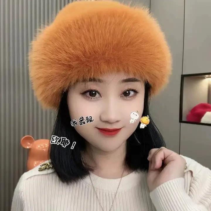 Høst og Vinter Kald Hvit Varm Lue Nordøst Basinlue Ørelue Ansikt Liten Mongolsk Lue Plysj