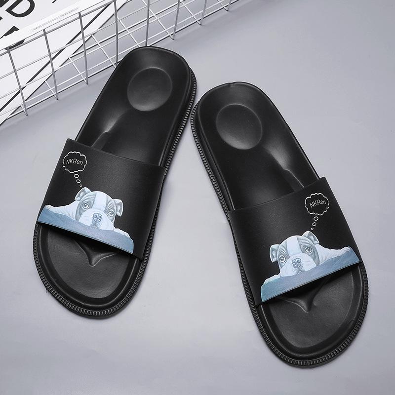 

Trendy brand slippers men s summer new trend one-word drag men s sports soft bottom outdoor beach sandals wear-resistant thick bottom 45