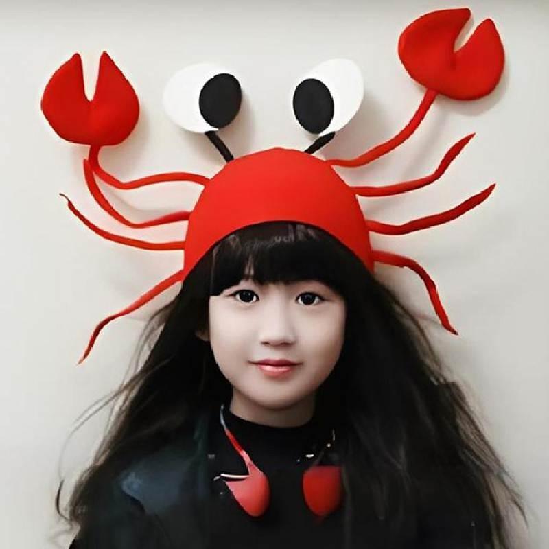Funny Lobster Crab Hat For Kids And Adults Cute And Quirky Party Headwear For Festivals And Performances Handmade Fabric Material