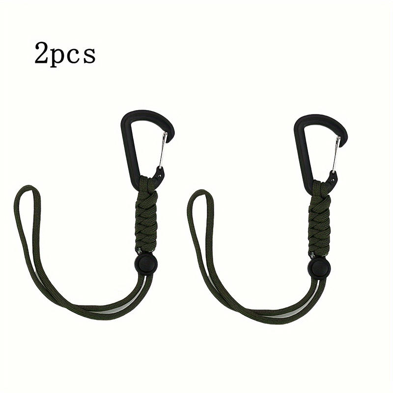 

Carabiner Key Hook Anti-loss Rope Nylon Backpack Hanging Buckle Multifunctional Telescopic Key Ring Outdoor Tension Carabiner армія зелений колір