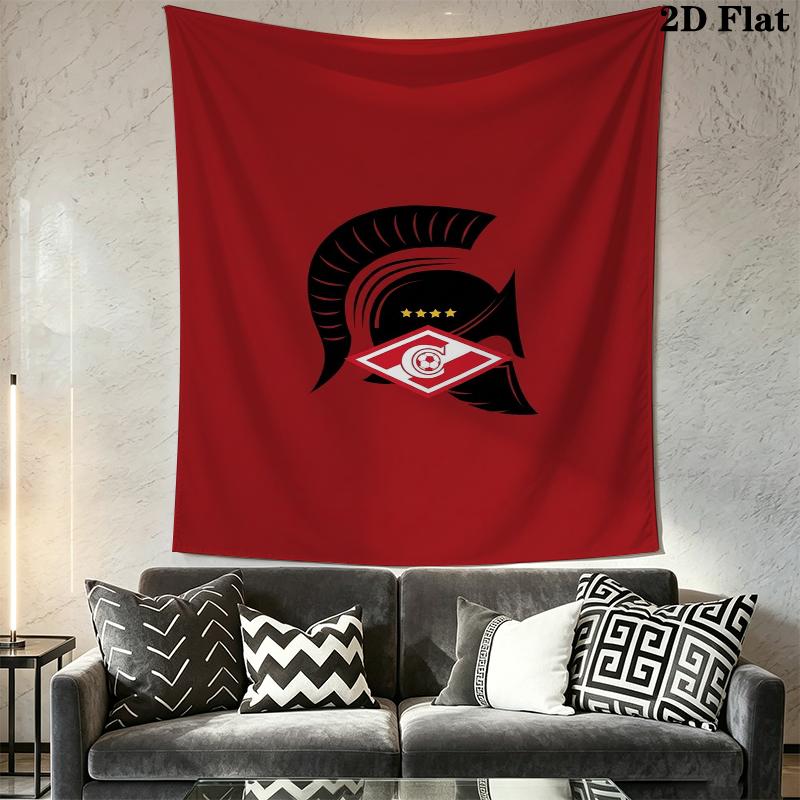 Spartak Moscow Football Club Wall Tapestry Aesthetic Wall Hanging Printed Fabric Blanket Decorative Tapestries for Bedroom Living Room Home Decor