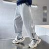 Boys' Spring/Fall Athletic Pants—Large To Extra-Large, Winter Fleece-Lined, Stylish Wide-Leg Casual Pants